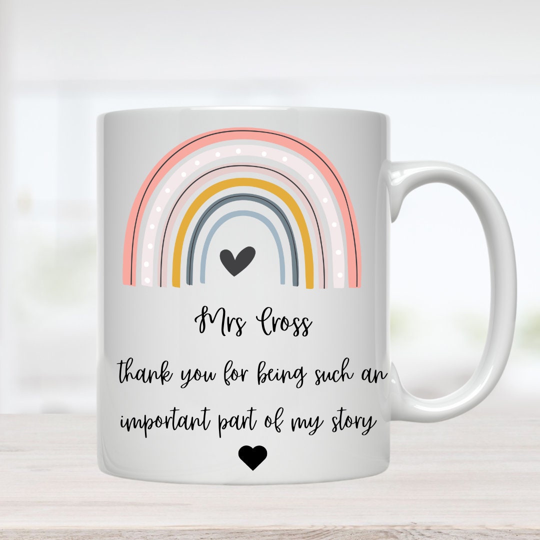 Personalised Teacher Gift, Personalised Teacher Mug, Personalised End of Year Teacher Mug Thank you Teacher ,Classroom Gift School Leaver