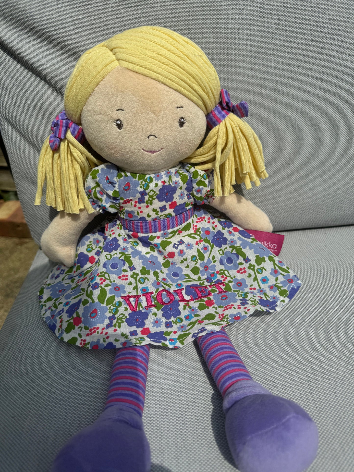 Personalised Rag Doll,Embroidered ,Christmas ,Baby Gift ,Christening Personalised Doll , New Baby , Birth Keepsake , Baby Girl , Baby Shower