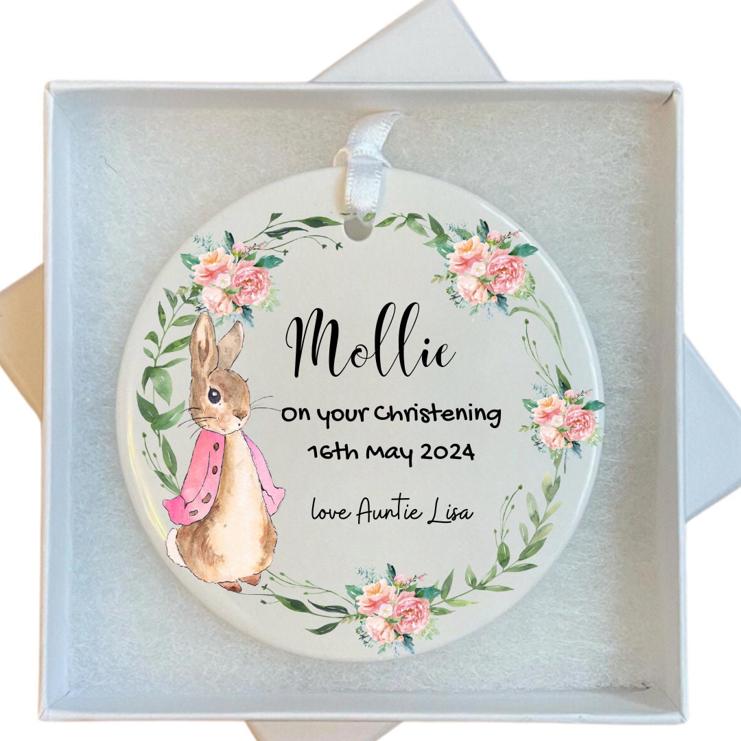 Christening Gift, Baby Girl, Personalised Christening Gifts,Keepsake,Ceramic,Baptism Gift, Granddaughter, Goddaughter gift