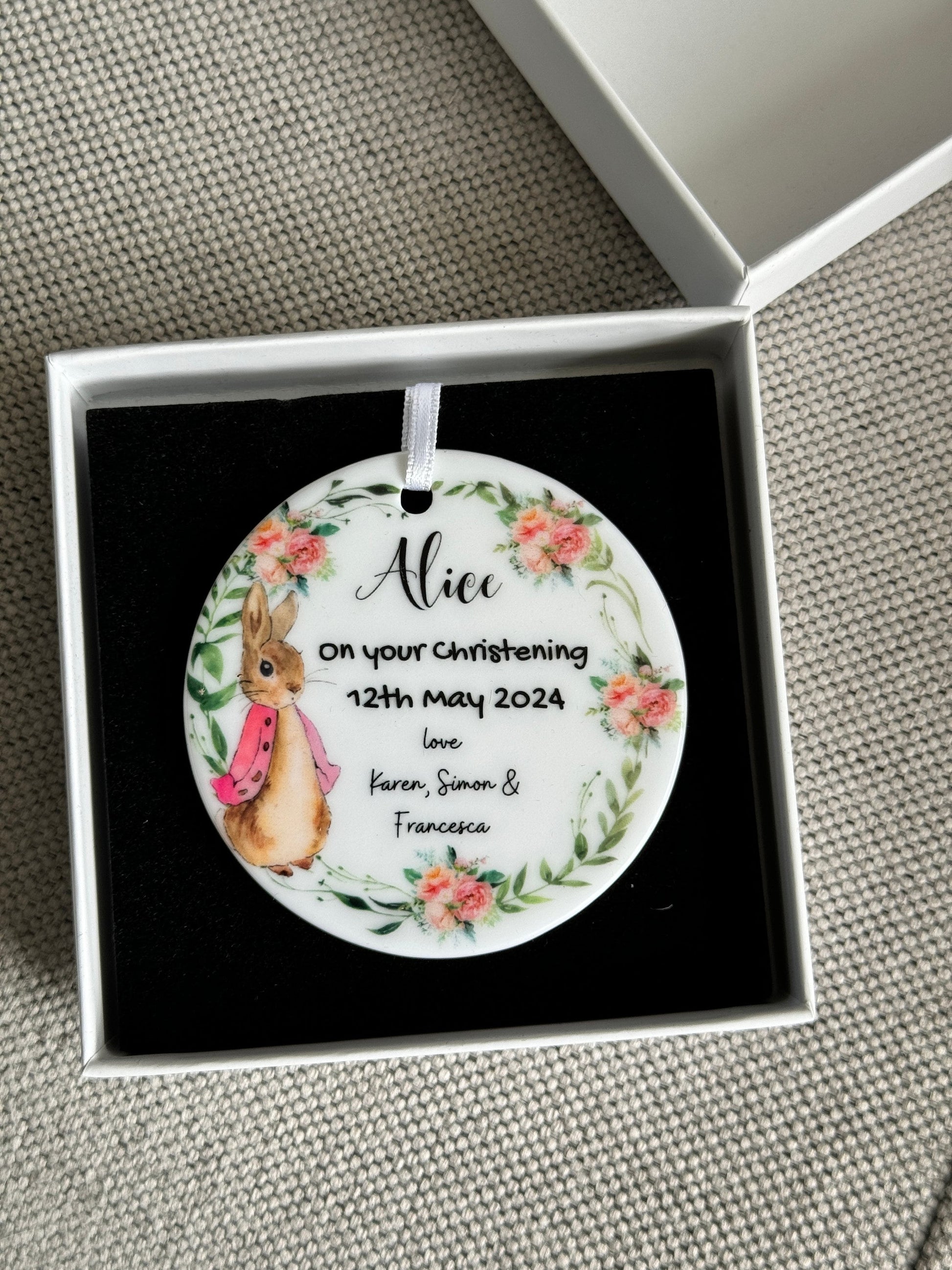 Christening Gift, Baby Girl, Personalised Christening Gifts,Keepsake,Ceramic,Baptism Gift, Granddaughter, Goddaughter gift