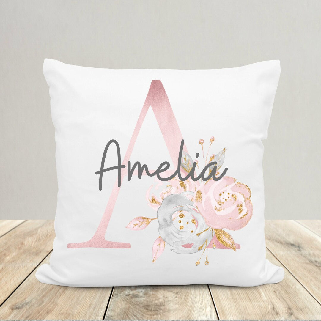 Girls Nursery Cushion,Nursery Decor,Baby Girl Gifts, New Baby Gift, Pillow, Pastel, Toddler Bedroom, Floral Nursery, Newborn