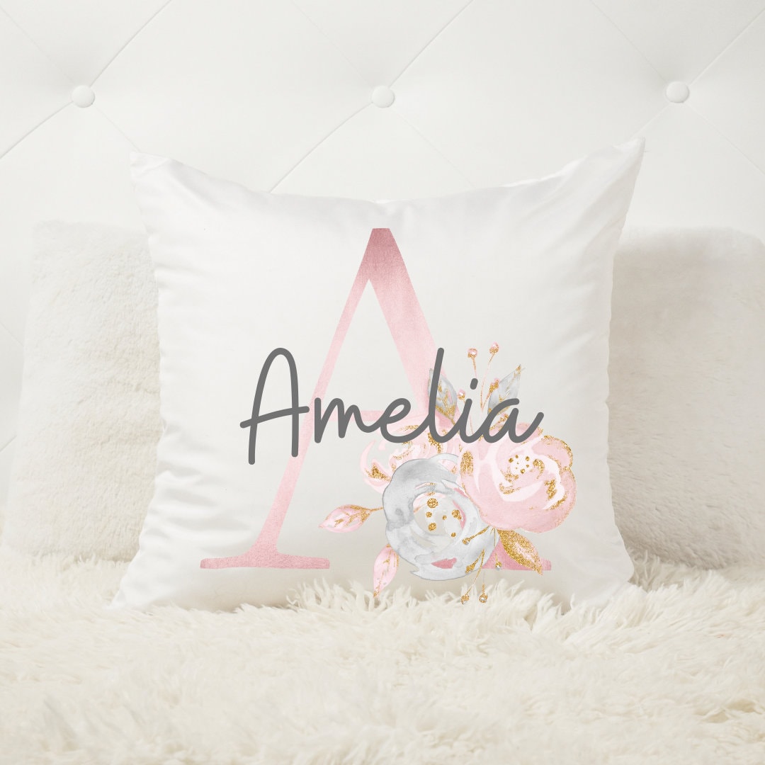 Girls Nursery Cushion,Nursery Decor,Baby Girl Gifts, New Baby Gift, Pillow, Pastel, Toddler Bedroom, Floral Nursery, Newborn