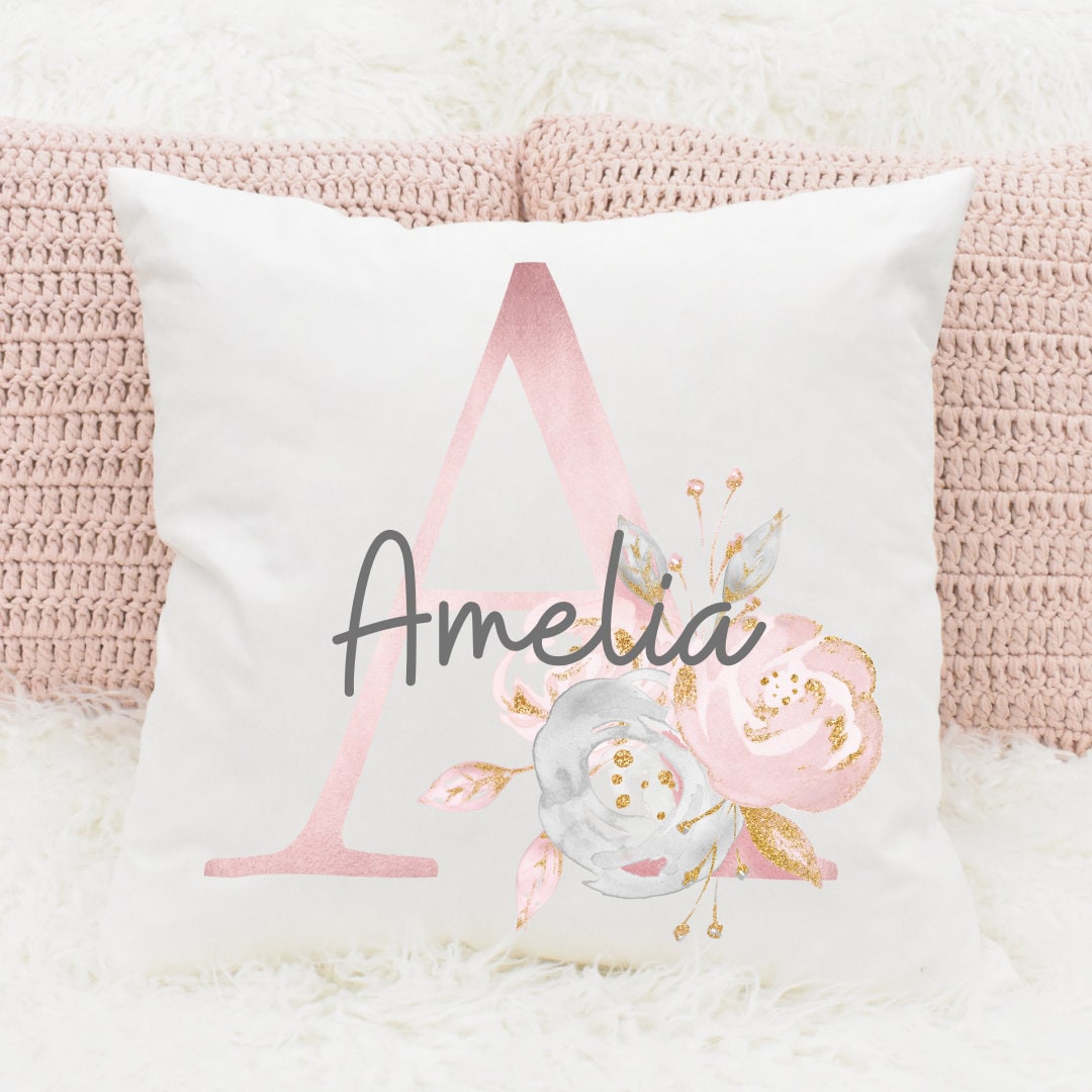 Girls Nursery Cushion,Nursery Decor,Baby Girl Gifts, New Baby Gift, Pillow, Pastel, Toddler Bedroom, Floral Nursery, Newborn