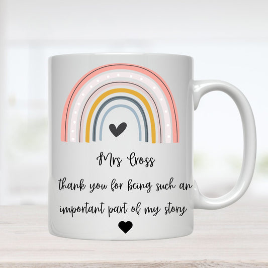 Personalised Teacher Gift, Personalised Teacher Mug, Personalised End of Year Teacher Mug Thank you Teacher ,Classroom Gift School Leaver