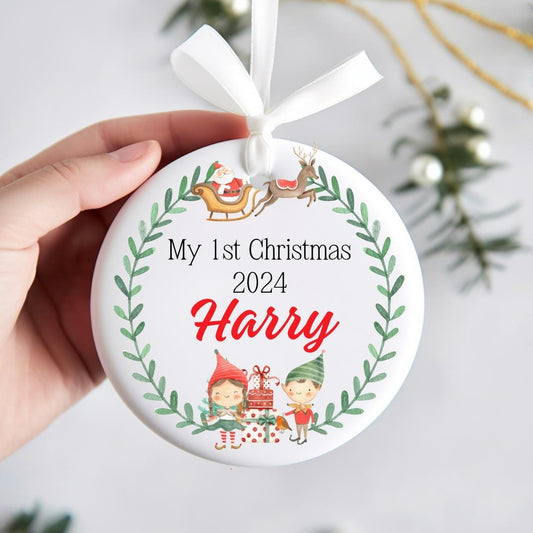 Personalised First Christmas as Grandparents Bauble - Grandparent Gifts - Nanny Gifts - Grandad Gift - Grandparent Ornament - Christmas