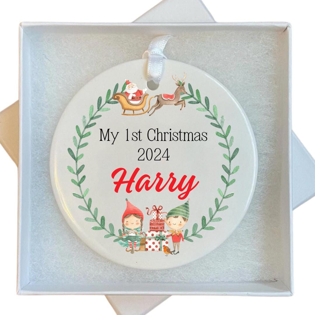 Personalised First Christmas as Grandparents Bauble - Grandparent Gifts - Nanny Gifts - Grandad Gift - Grandparent Ornament - Christmas