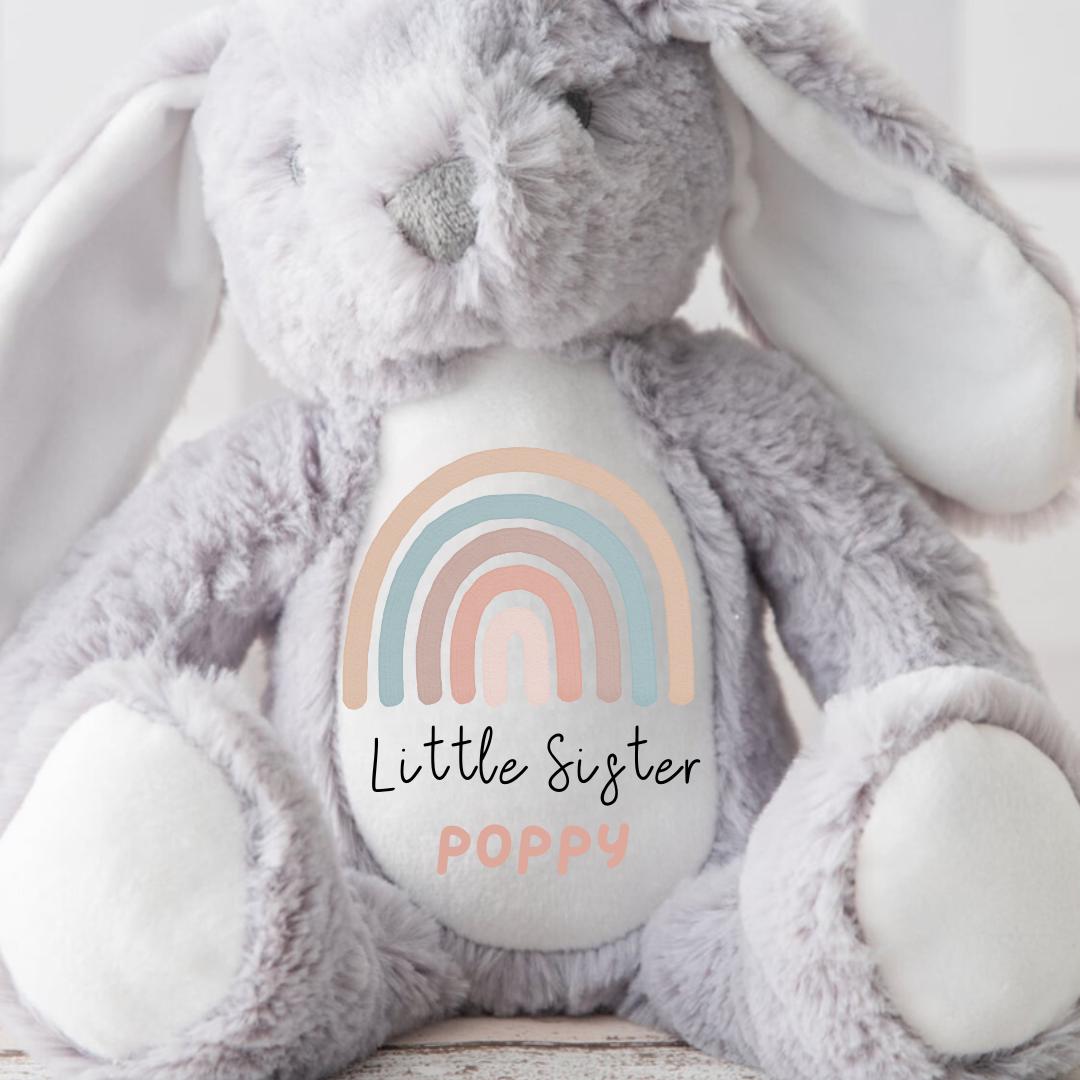Personalised Teddy ,Baby Gift,New Baby Gift, Baby Keepsake,Baby Girl ,Gifts, Big Sister Gift, Little Sister Gifts, New Sister Gift , Sister