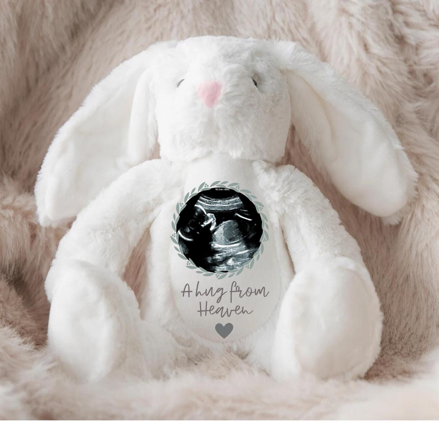 Personalised Baby Loss Bunny - Miscarriage Teddy - Still Born Gifts - Baby Memorial Keepsake - Baby Loss Keepsake - Angel Baby - Memorial