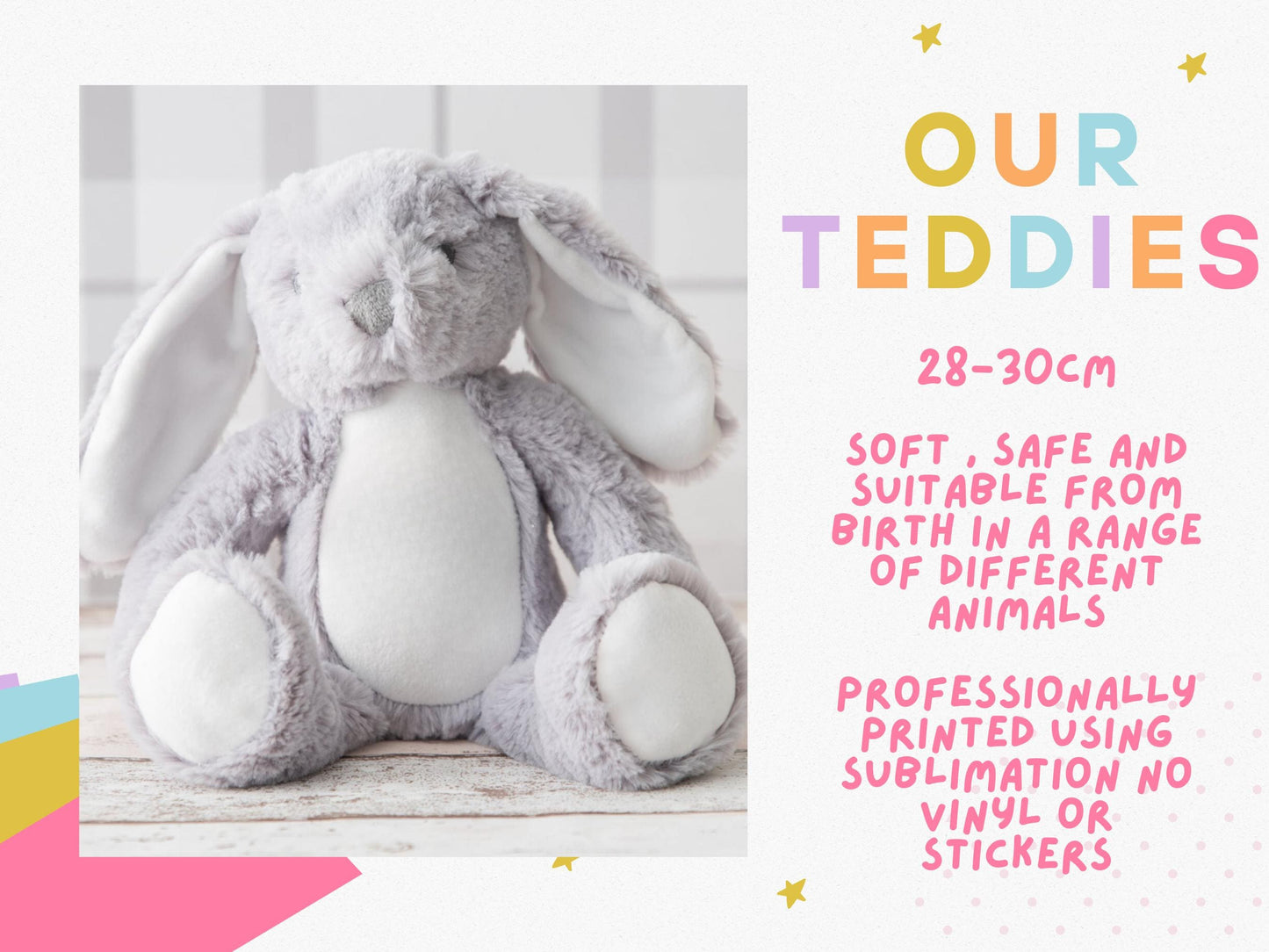 Personalised Teddy ,Baby Gift,New Baby Gift, Baby Keepsake,Baby Girl ,Gifts, Big Sister Gift, Little Sister Gifts, New Sister Gift , Sister