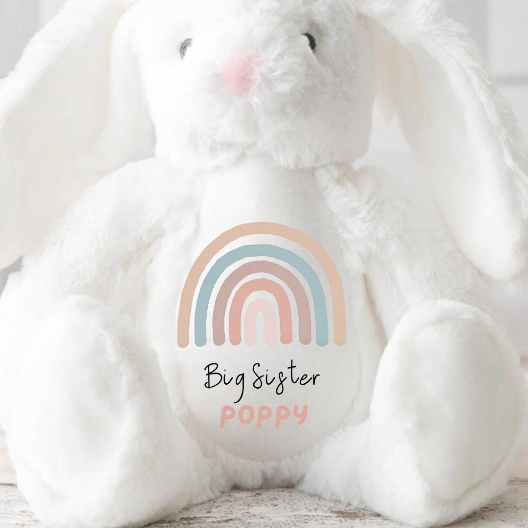 Personalised Teddy ,Baby Gift,New Baby Gift, Baby Keepsake,Baby Girl ,Gifts, Big Sister Gift, Little Sister Gifts, New Sister Gift , Sister