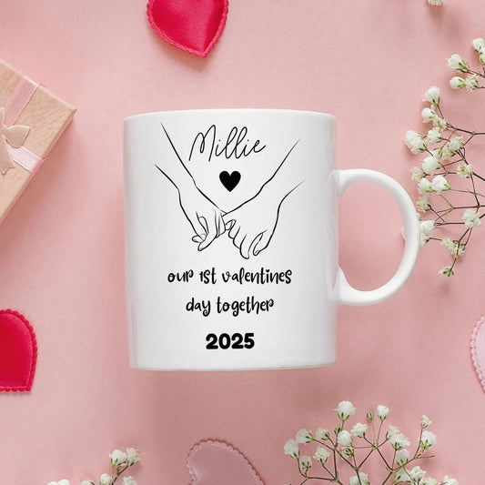 Personalised First Valentines Day Together Mug - Valentines Mug - First Valentines Married Gift - Valentine Gifts - Valentine's Day Gift