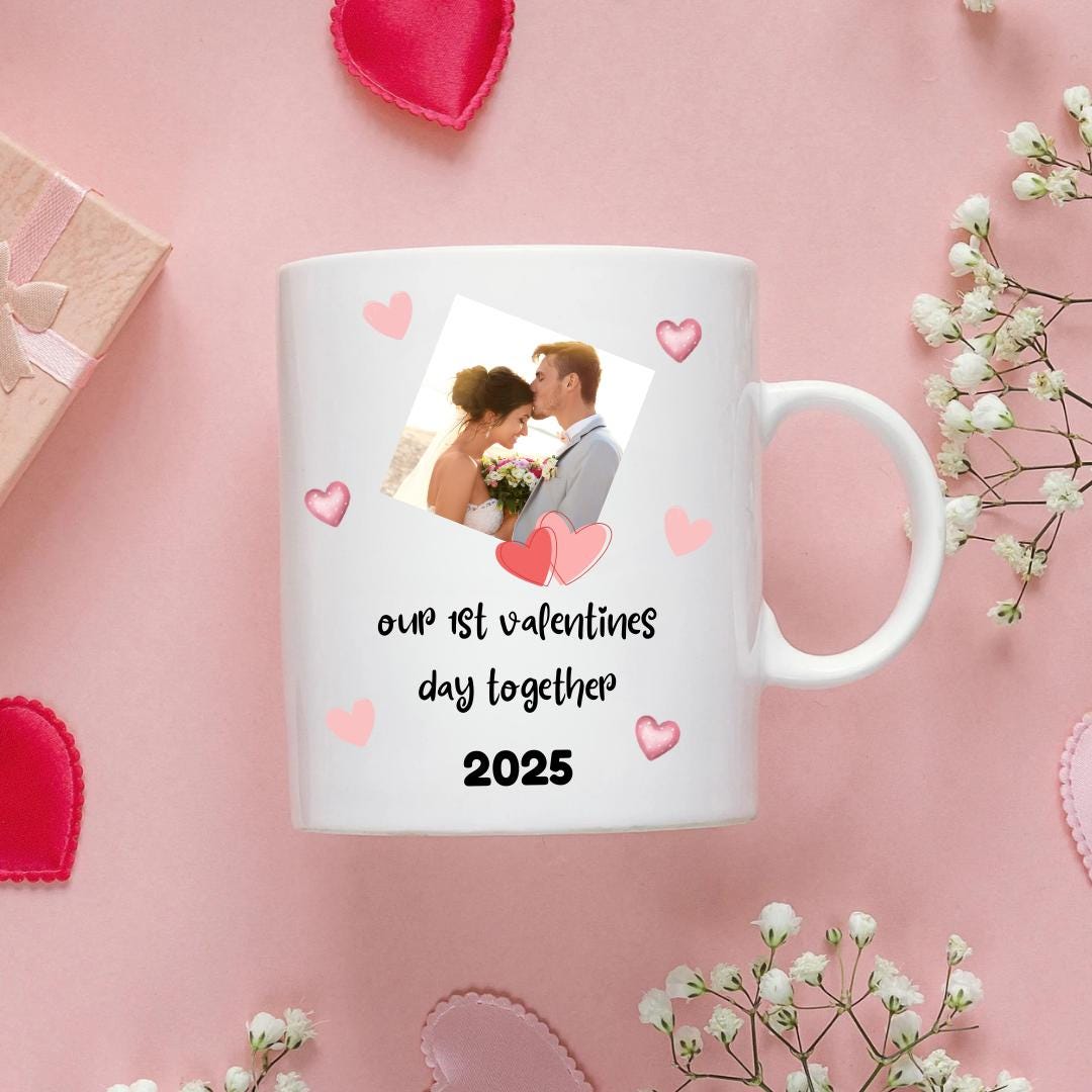 Personalised photo Valentines Day Together Mug - Valentines Mug - First Valentines Married Gift - Valentine Gifts - Valentine's Day Gift