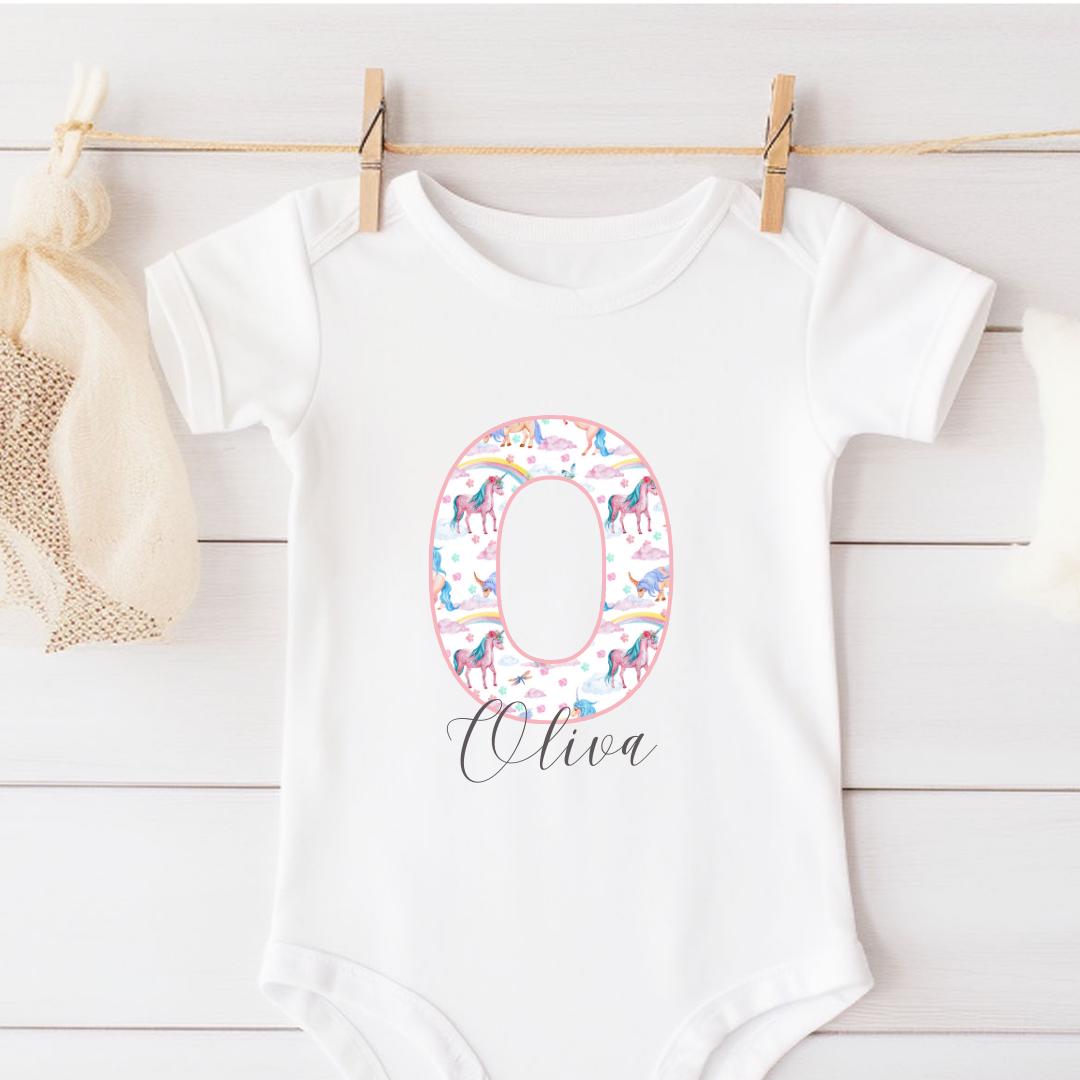 Personalised Unicorn Letter Print Kids Sweatshirt - Birthday Sweatshirt - Girl's Jumper - Birthday - Name Sweatshirt - Girls Name Sweater