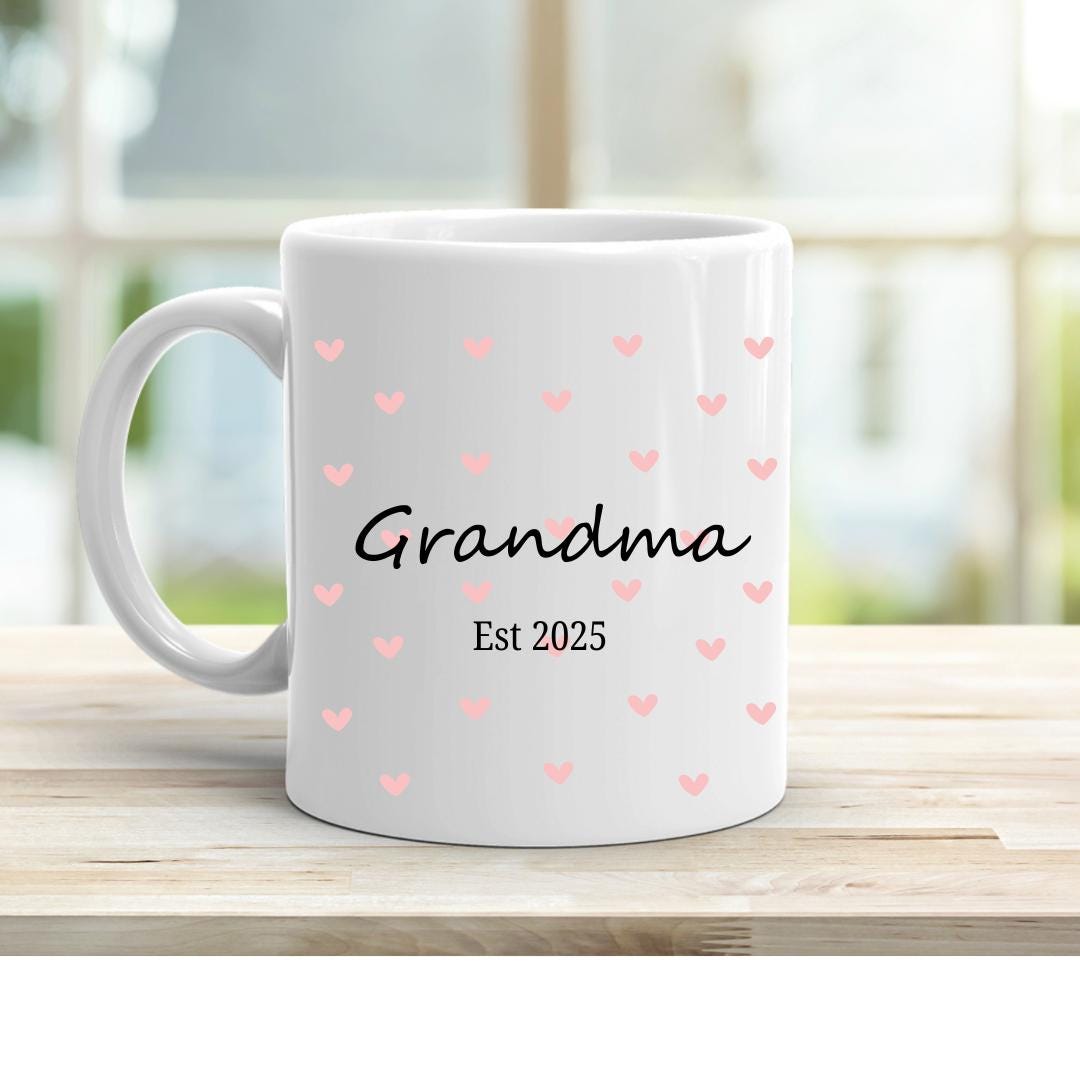 Nana and Grandad Gift, Nanny Grandma Mug Set, Grandparent Personalised Mug, New Grandparent Gift, Pregnancy Announcement